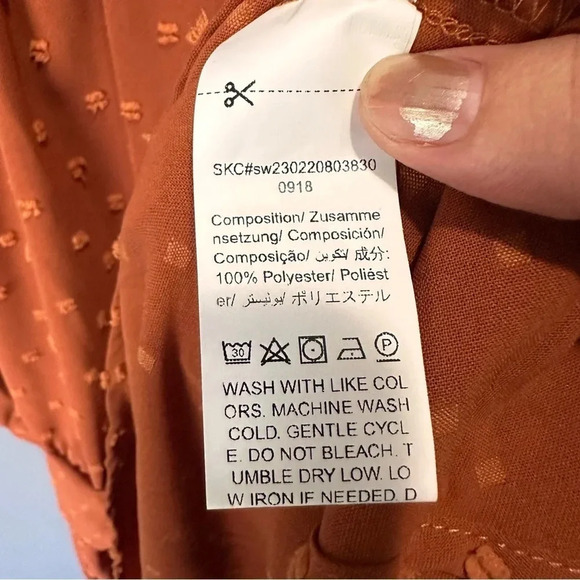 SHEIN Rust colored dress. Size Large. NWOT. - Picture 7 of 8